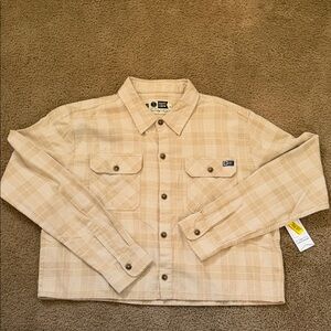 Slaty Crew Womens cropped flannel